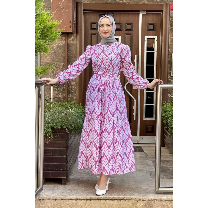 Moda Çizgi Tesettür Elbise