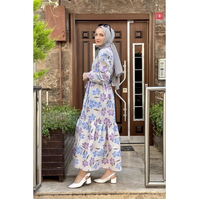 Moda Çizgi Tesettür Elbise