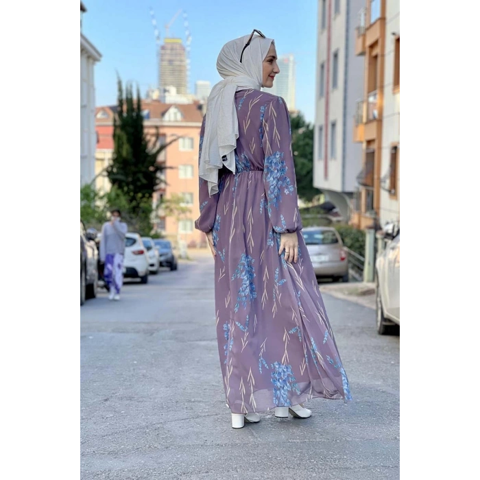 Moda Çizgi Tesettür Elbise