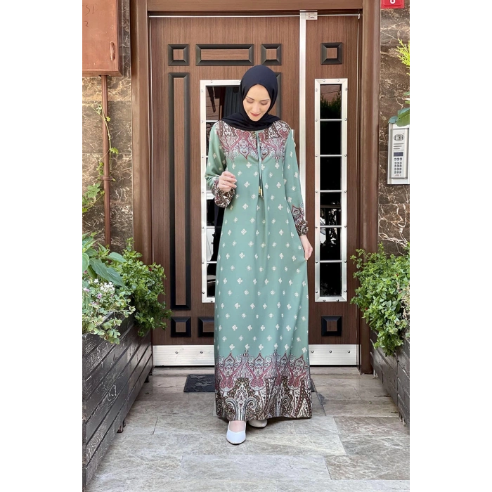 Moda Çizgi Tesettür Elbise