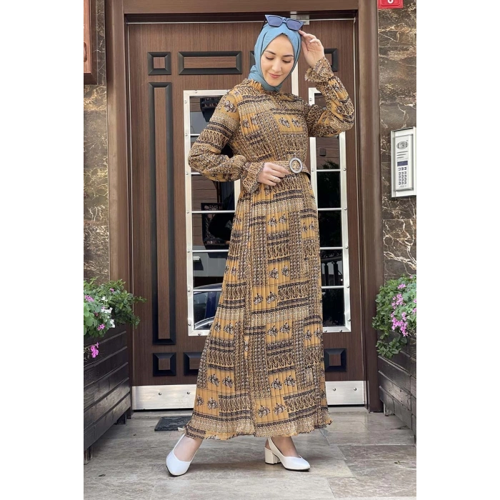 Moda Çizgi Tesettür Elbise