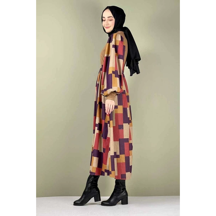 Moda Çizgi Tesettür Elbise