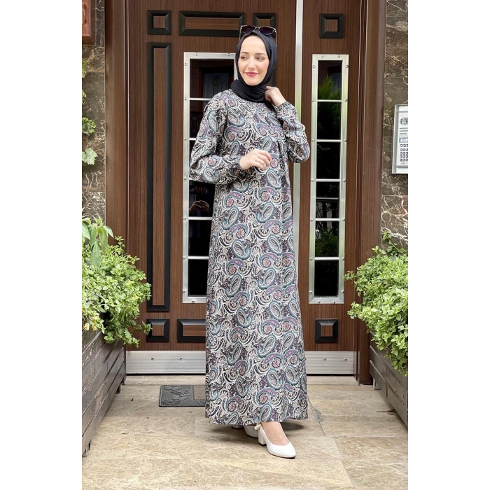 Moda Çizgi Tesettür Elbise