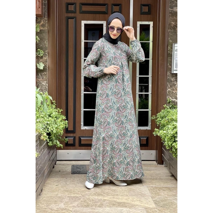 Moda Çizgi Tesettür Elbise