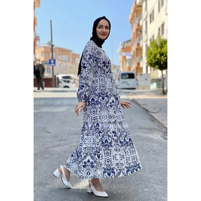 Moda Çizgi Tesettür Elbise