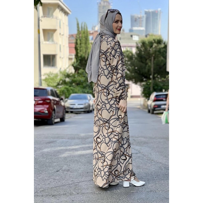 Moda Çizgi Tesettür Elbise