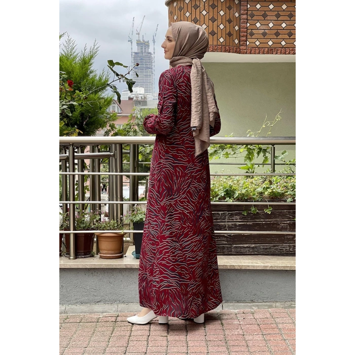 Moda Çizgi Tesettür Elbise