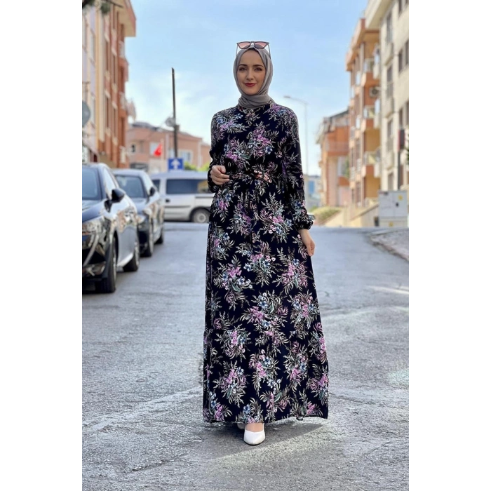 Moda Çizgi Tesettür Elbise