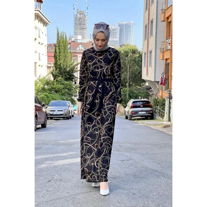 Moda Çizgi Tesettür Elbise