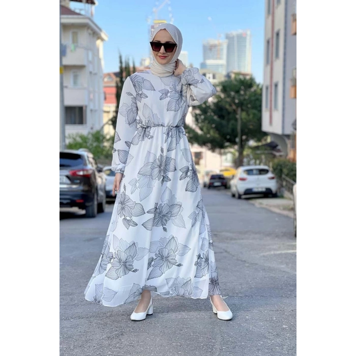 Moda Çizgi Tesettür Elbise