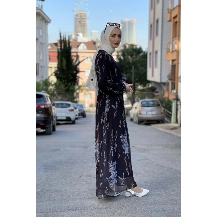 Moda Çizgi Tesettür Elbise