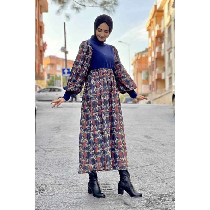 Moda Çizgi Tesettür Elbise