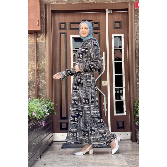 Moda Çizgi Tesettür Elbise