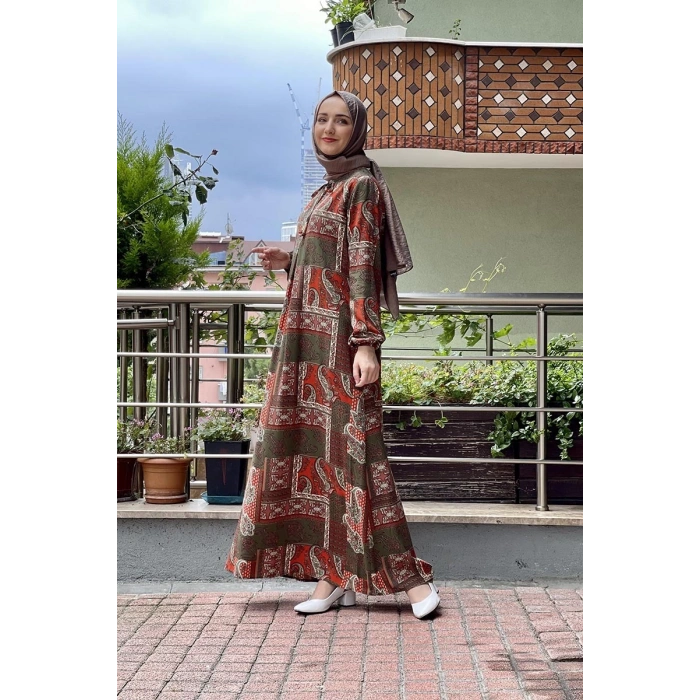 Moda Çizgi Tesettür Elbise