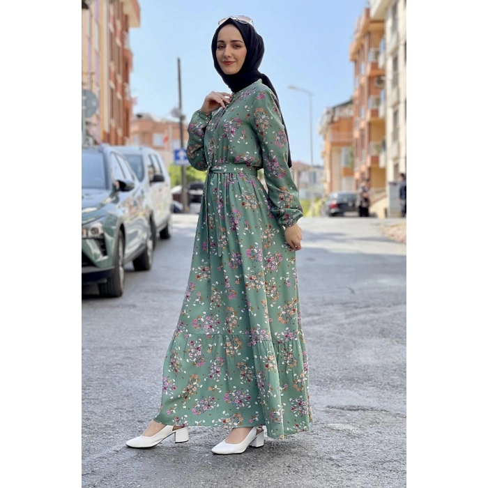 Moda Çizgi Tesettür Elbise