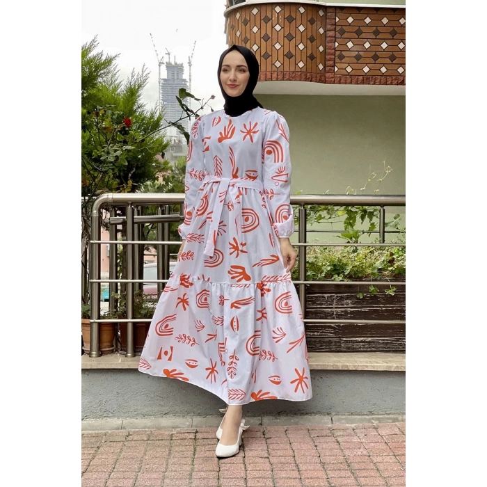 Moda Çizgi Tesettür Elbise