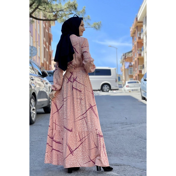 Moda Çizgi Tesettür Elbise