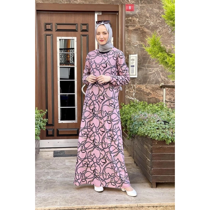Moda Çizgi Tesettür Elbise