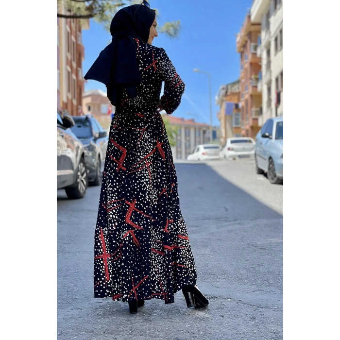 Moda Çizgi Tesettür Elbise