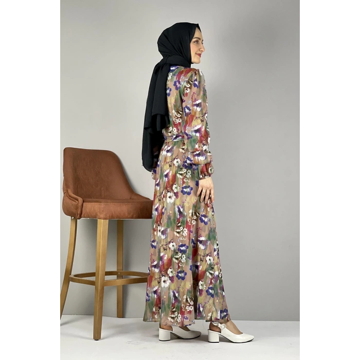 Moda Çizgi Tesettür Elbise