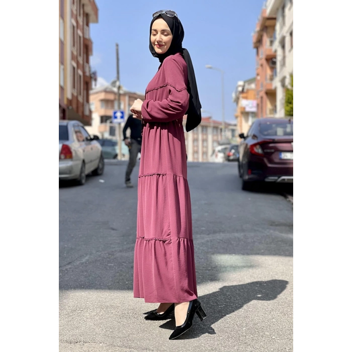 Moda Çizgi Tesettür Elbise