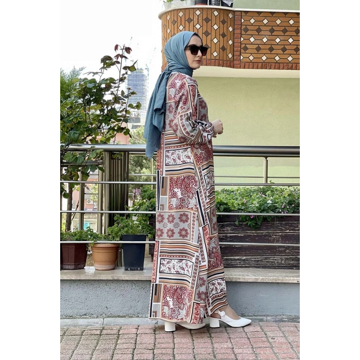 Moda Çizgi Tesettür Elbise