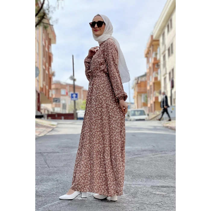 Moda Çizgi Tesettür Elbise