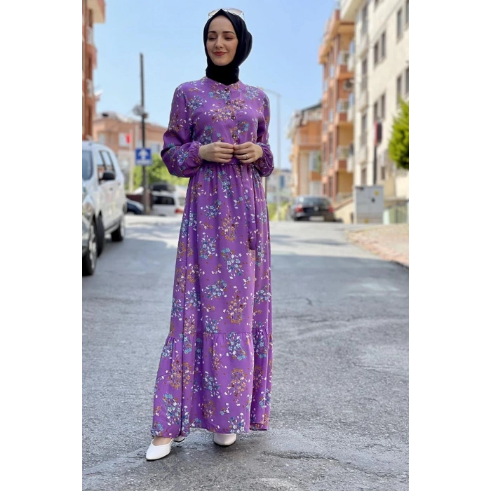 Moda Çizgi Tesettür Elbise