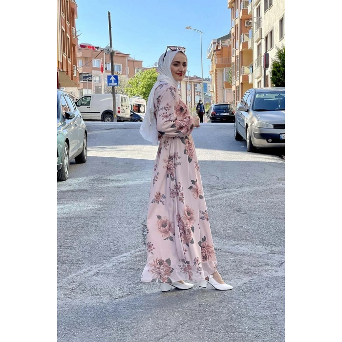 Moda Çizgi Tesettür Elbise