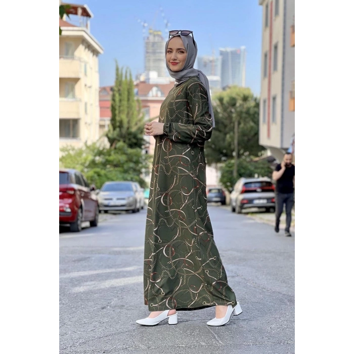 Moda Çizgi Tesettür Elbise