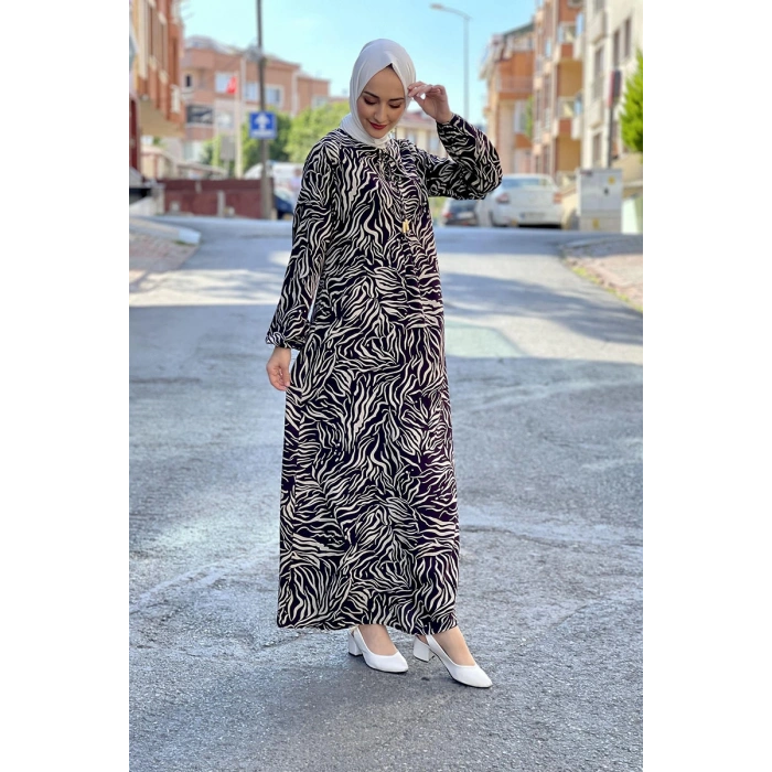Moda Çizgi Tesettür Elbise