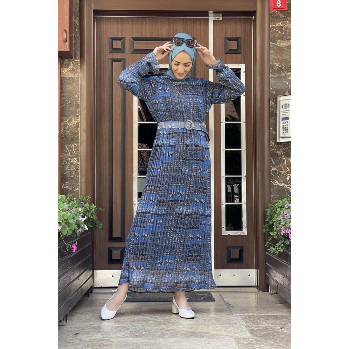 Moda Çizgi Tesettür Elbise