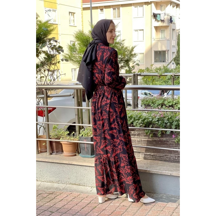 Moda Çizgi Tesettür Elbise