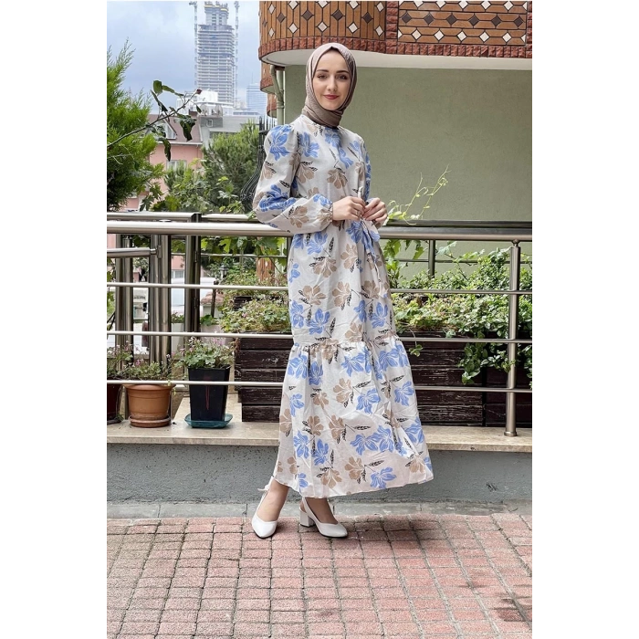 Moda Çizgi Tesettür Elbise