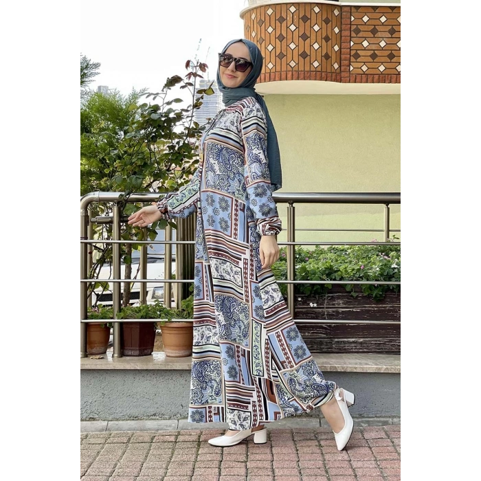 Moda Çizgi Tesettür Elbise