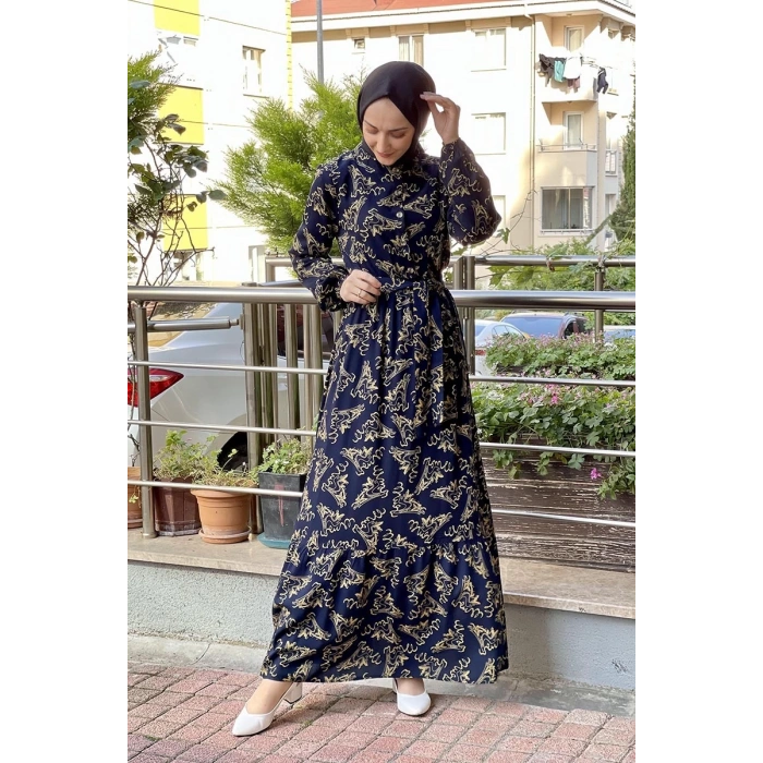 Moda Çizgi Tesettür Elbise