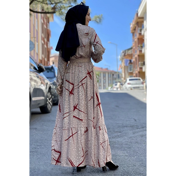 Moda Çizgi Tesettür Elbise