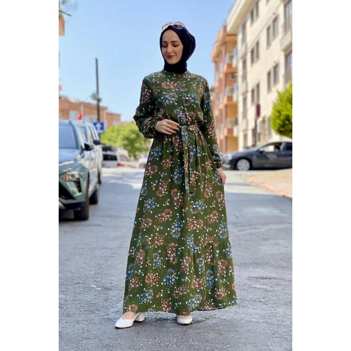 Moda Çizgi Tesettür Elbise