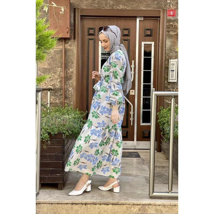 Moda Çizgi Tesettür Elbise