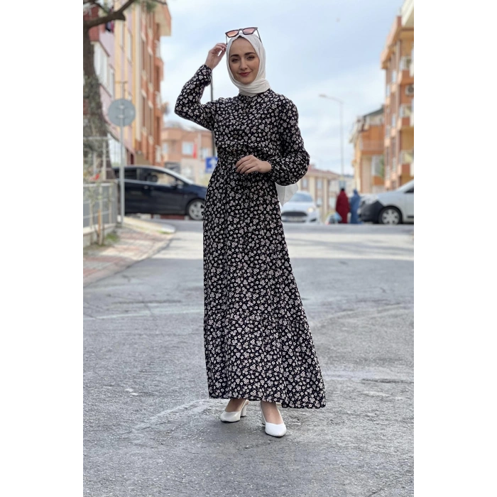 Moda Çizgi Tesettür Elbise