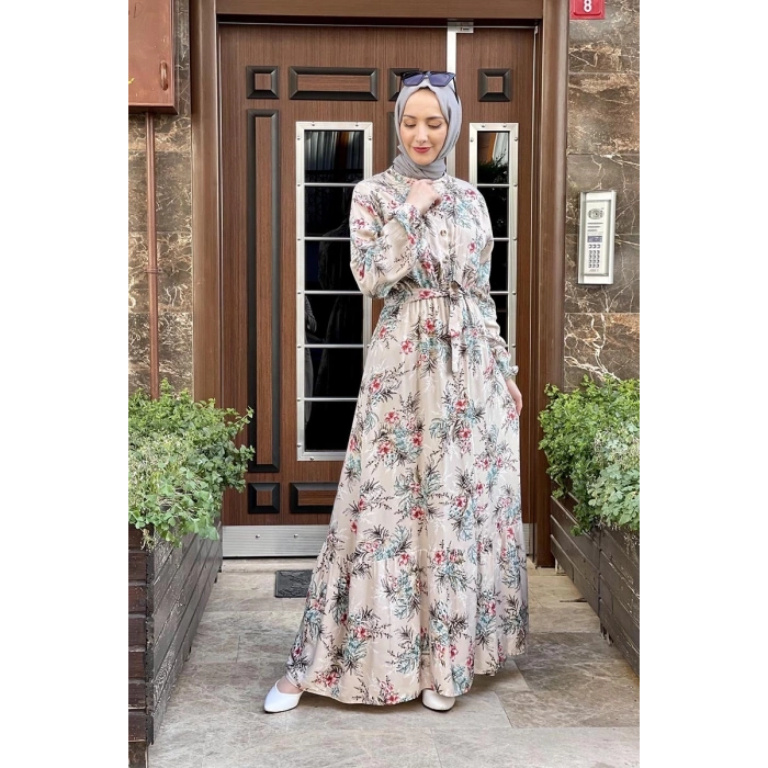 Moda Çizgi Tesettür Elbise