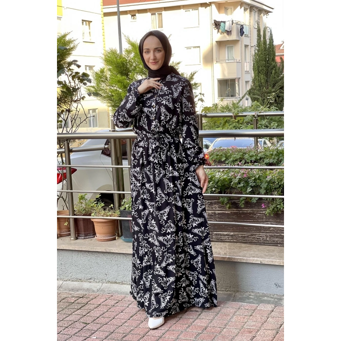 Moda Çizgi Tesettür Elbise