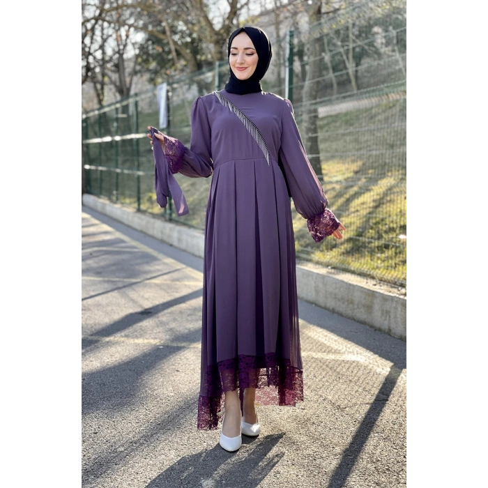 Moda Çizgi Tesettür Elbise