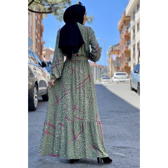 Moda Çizgi Tesettür Elbise