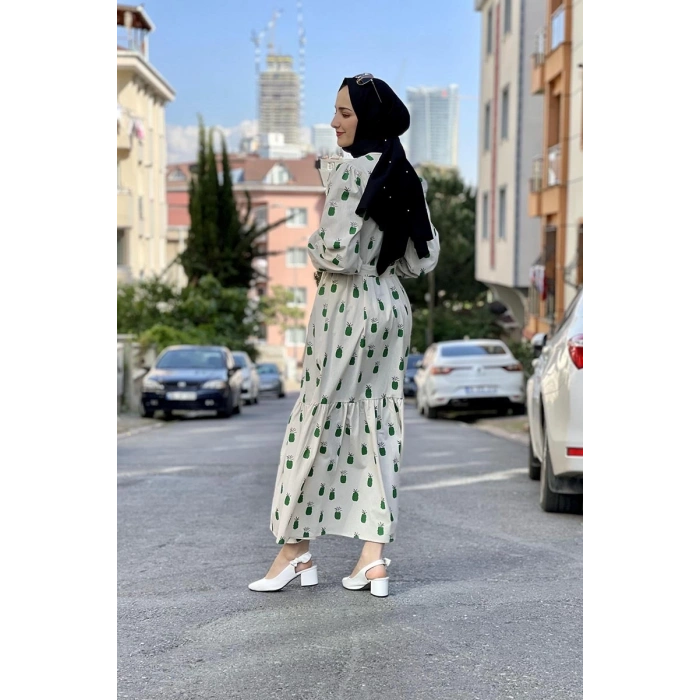 Moda Çizgi Tesettür Elbise