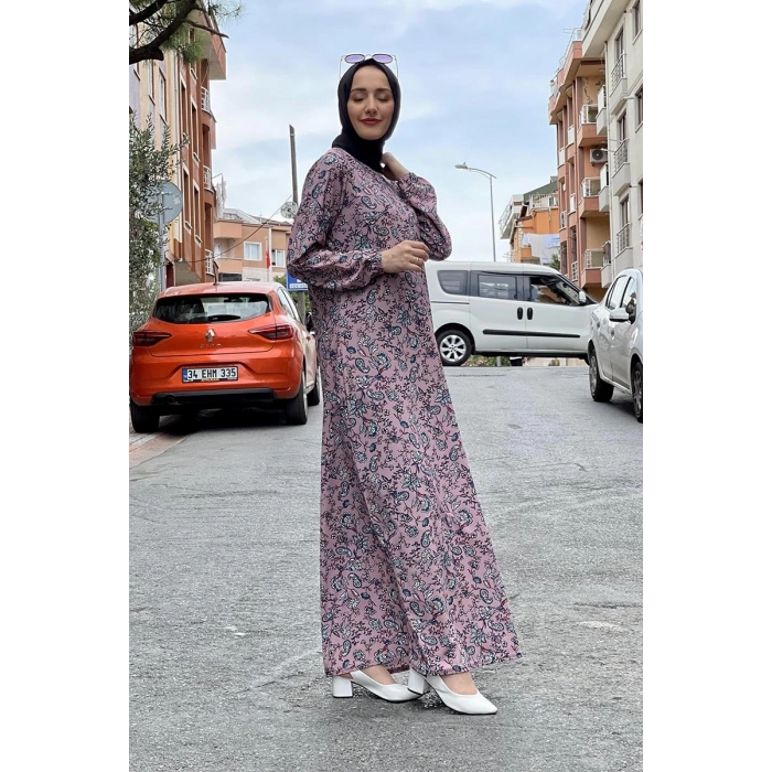 Moda Çizgi Tesettür Elbise