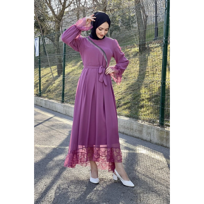 Moda Çizgi Tesettür Elbise