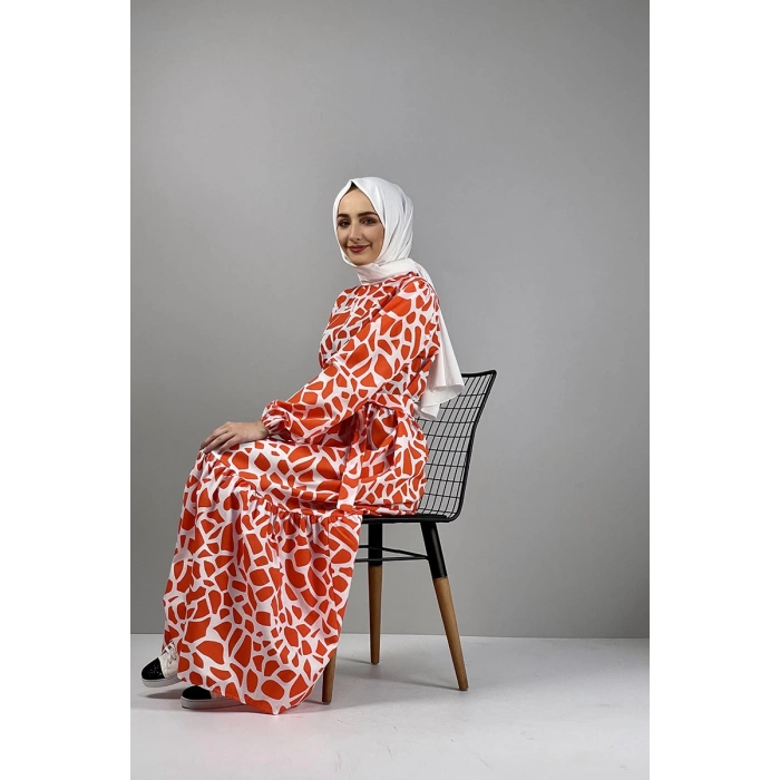 Moda Çizgi Tesettür Elbise