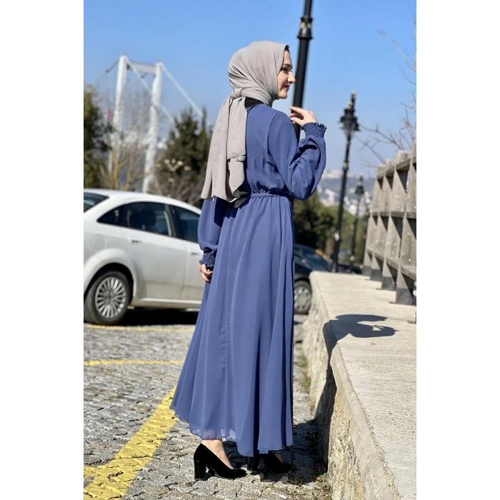 Moda Çizgi Tesettür Elbise