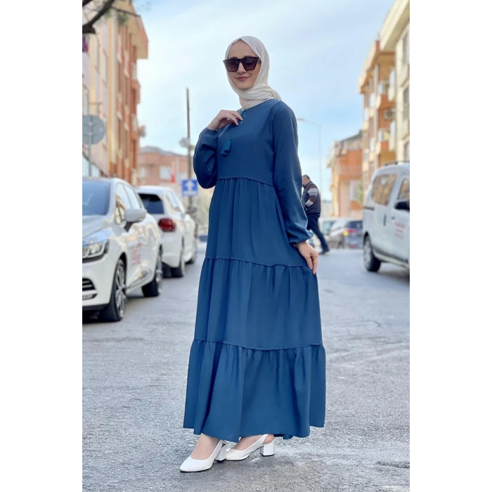 Moda Çizgi Tesettür Elbise